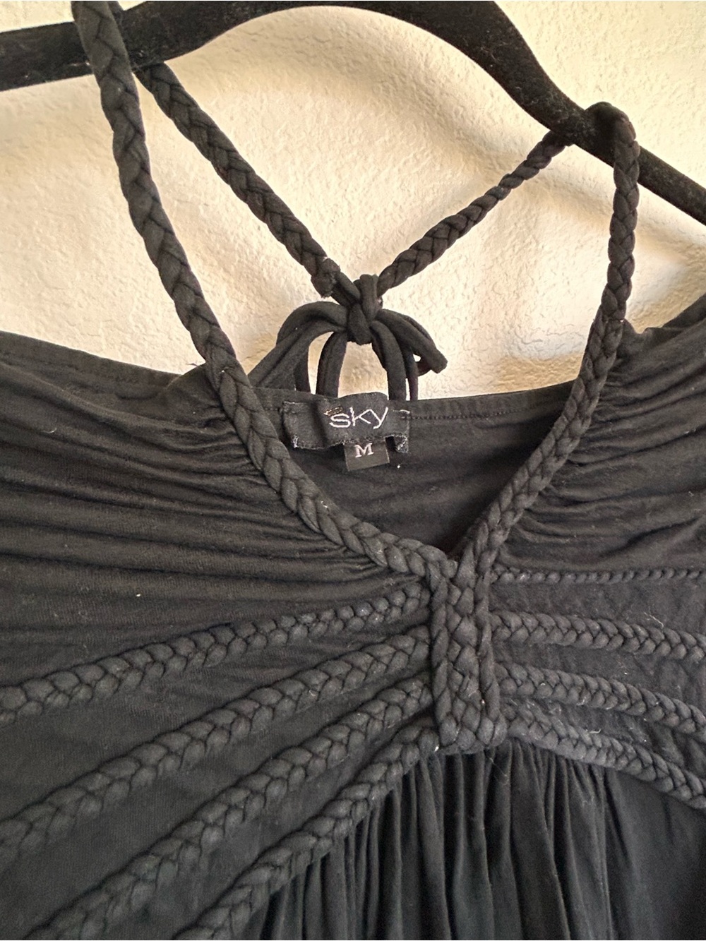 Sky Black Maxi Dress with Pink & Teal Tie-Dye Panels - Picture 3 of 3
